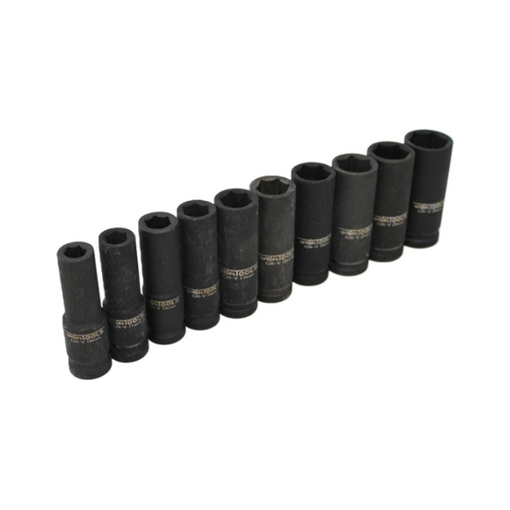 1/2'' Lange en extra dunne krachtdoppen set 10-delig