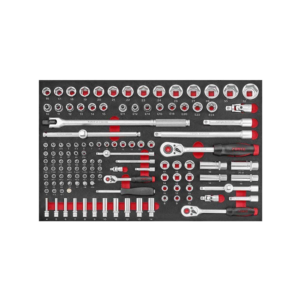 128pc 1/4" & 3/8" & 1/2" DR. Socket combination set (EVA)