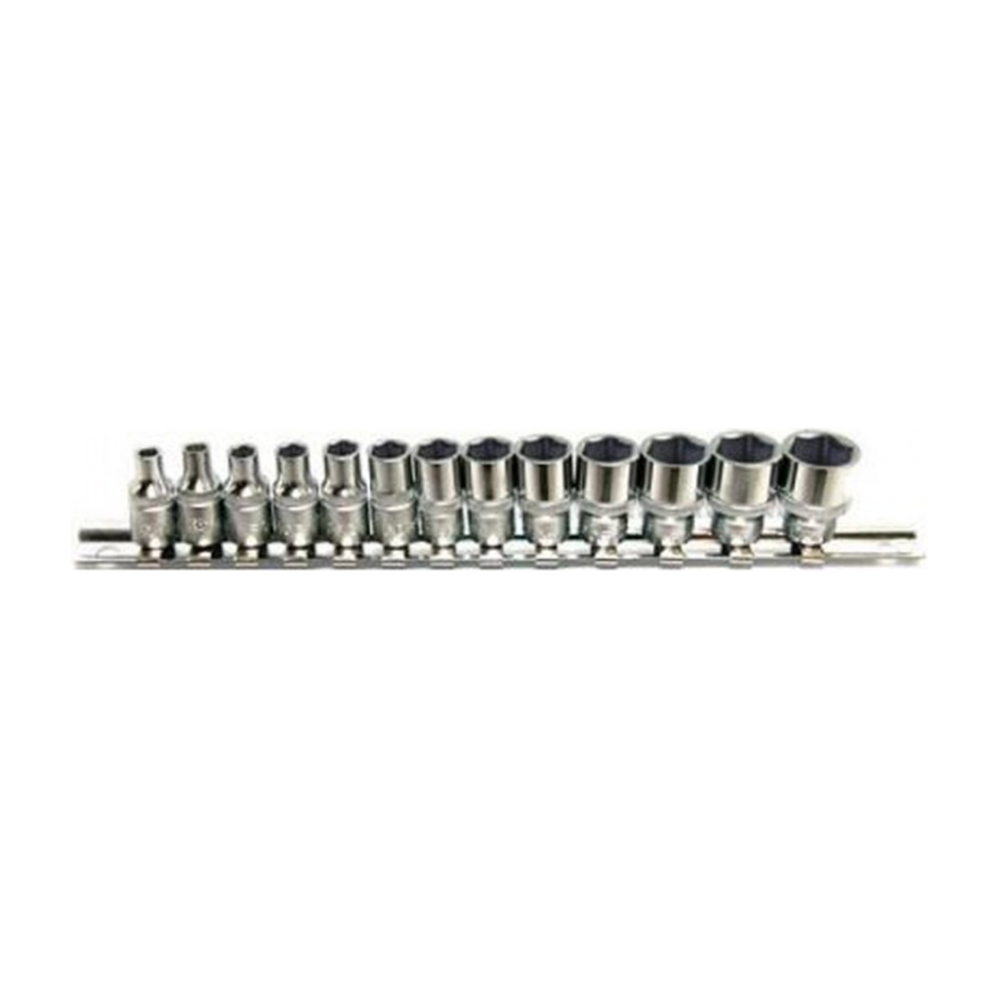 13pc 1/4" 6pt Flank socket set