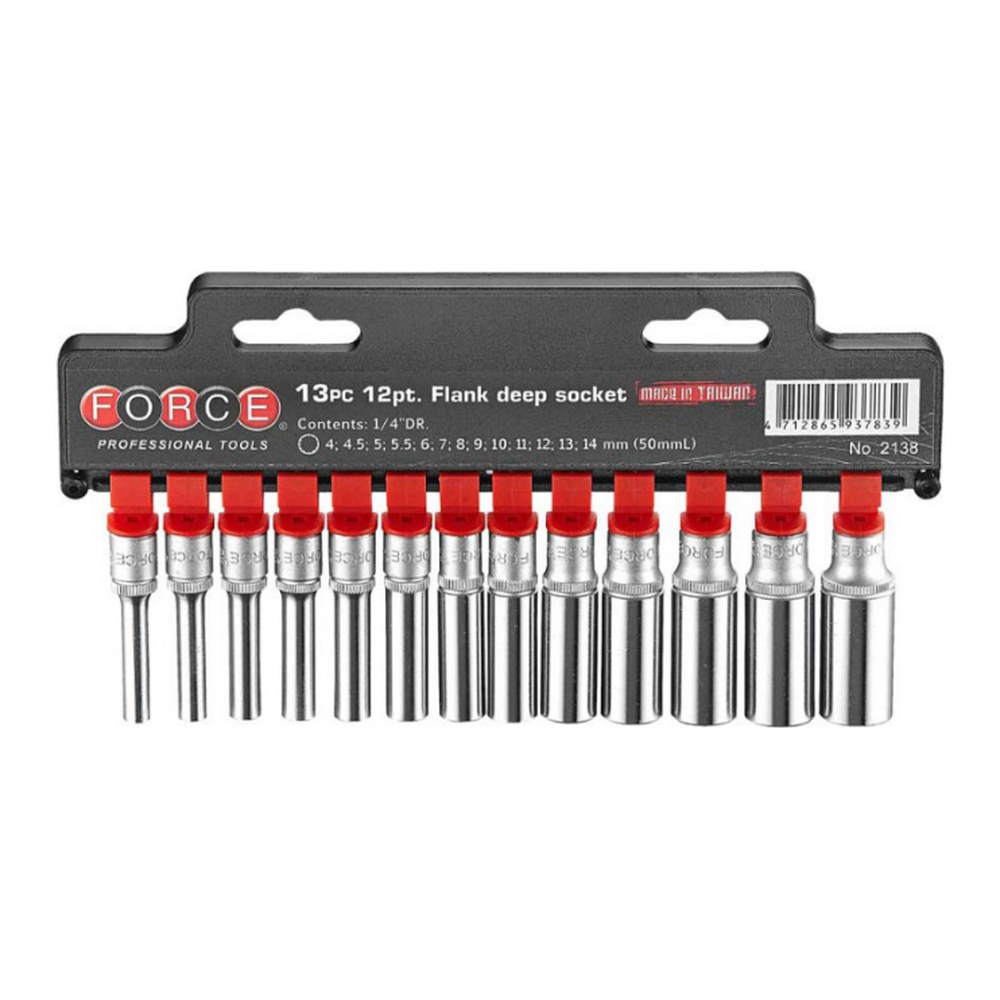 13pc 1/4" 6pt. Flank deep