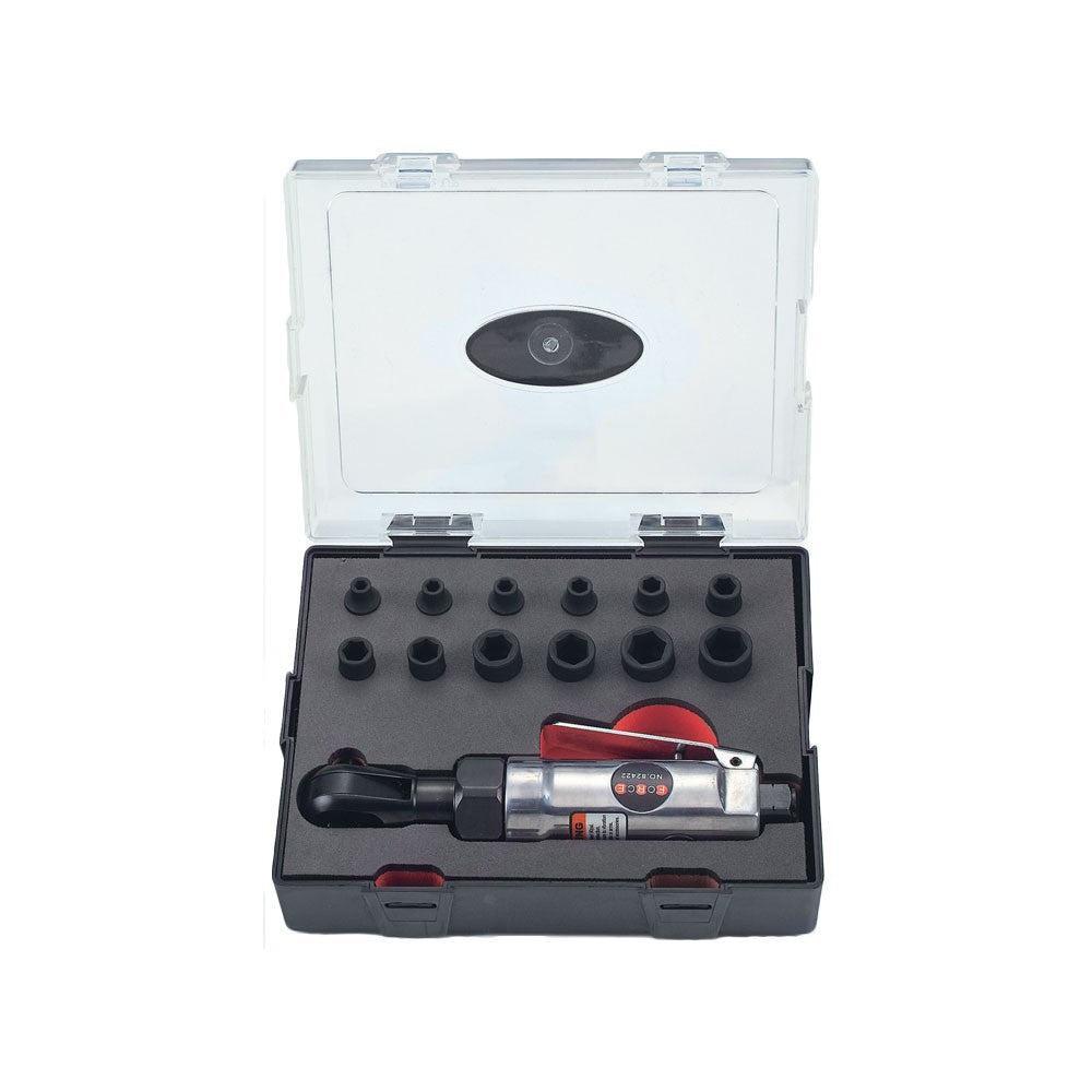 13pc 1/4" 6pt. Flank impact socket set