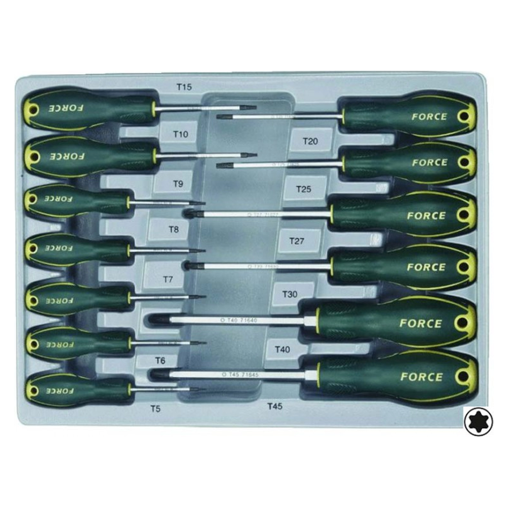 13pc Star tamper screwdriver set