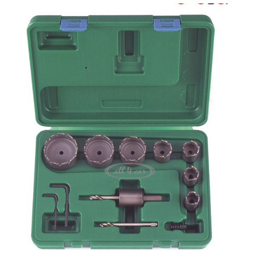 13pc Tungsten carbide tipped metal borer set