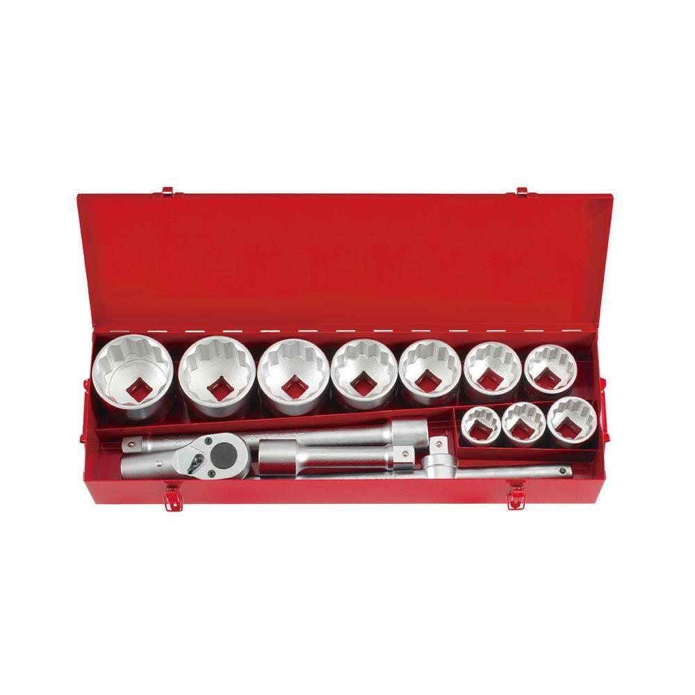 14pc 1" 12pt Flank socket set