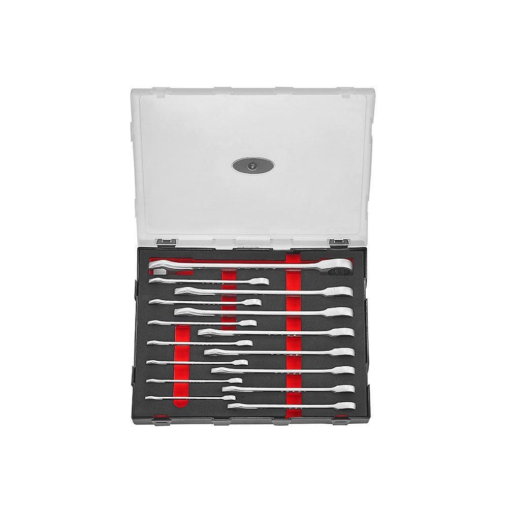 15pc Flat ratchet wrench set