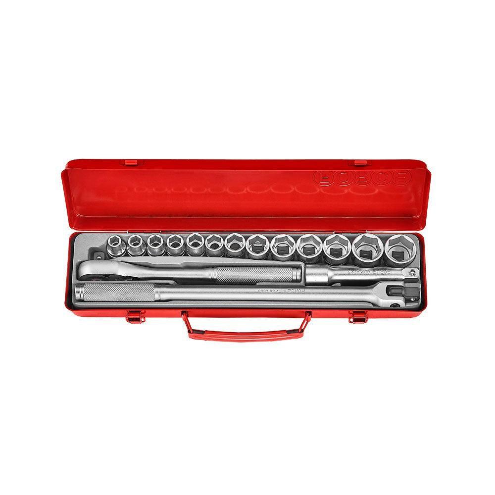 16pc 1/2" Surface drive socket set