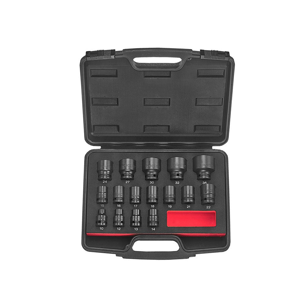 16pc 1/2"DR. 6pt. Flank impact socket