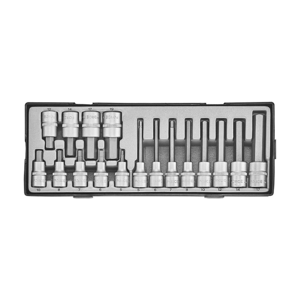 17pc 1/2"DR. Hex socket bit