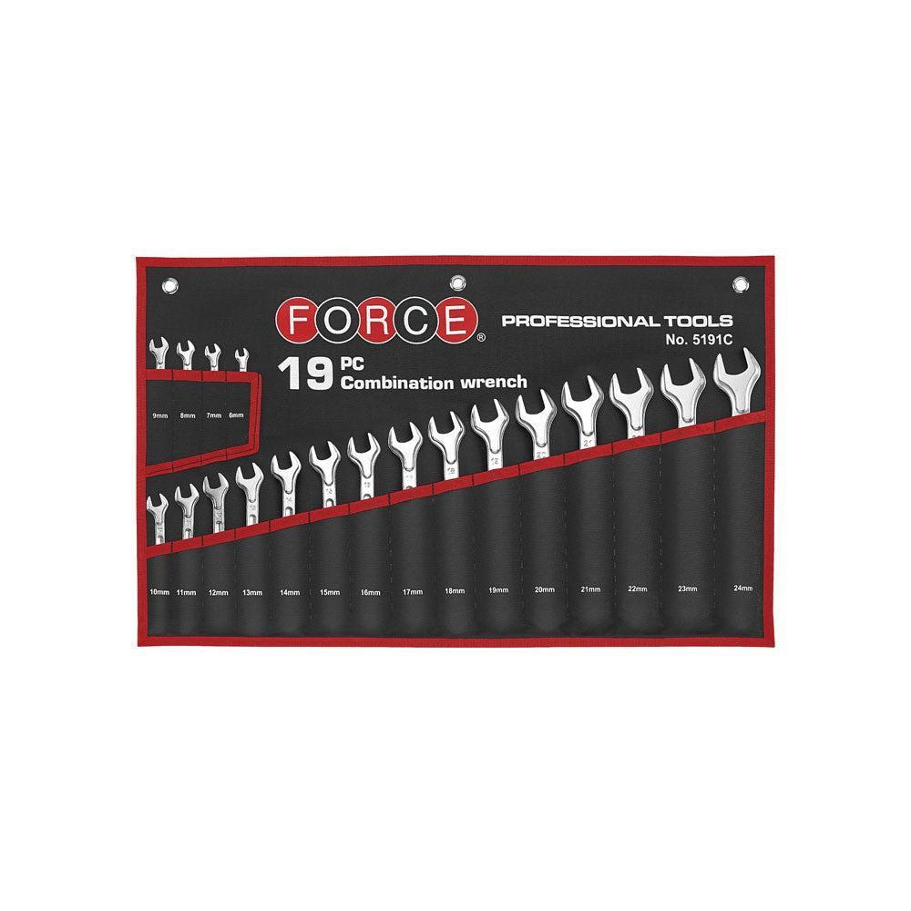 19pc Combination wrench set (cloth bag)