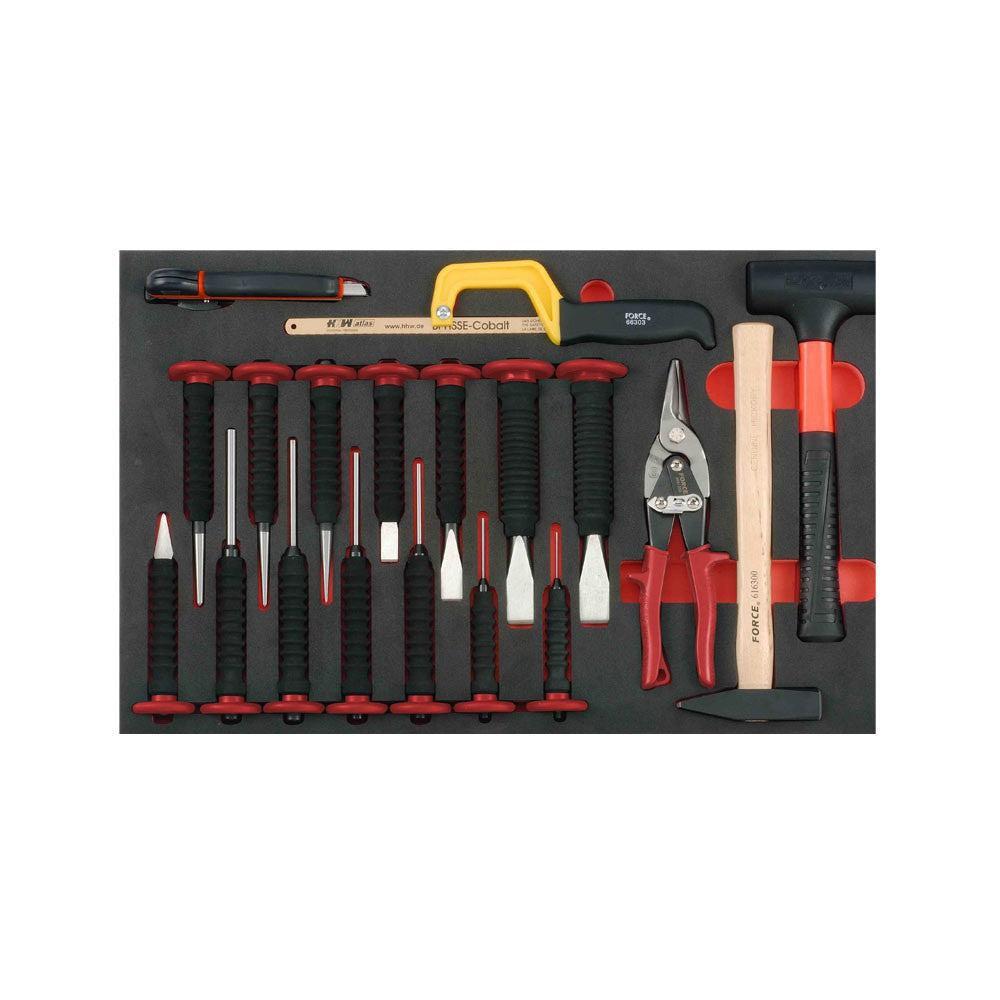19pc Hammer & chisel set (EVA)