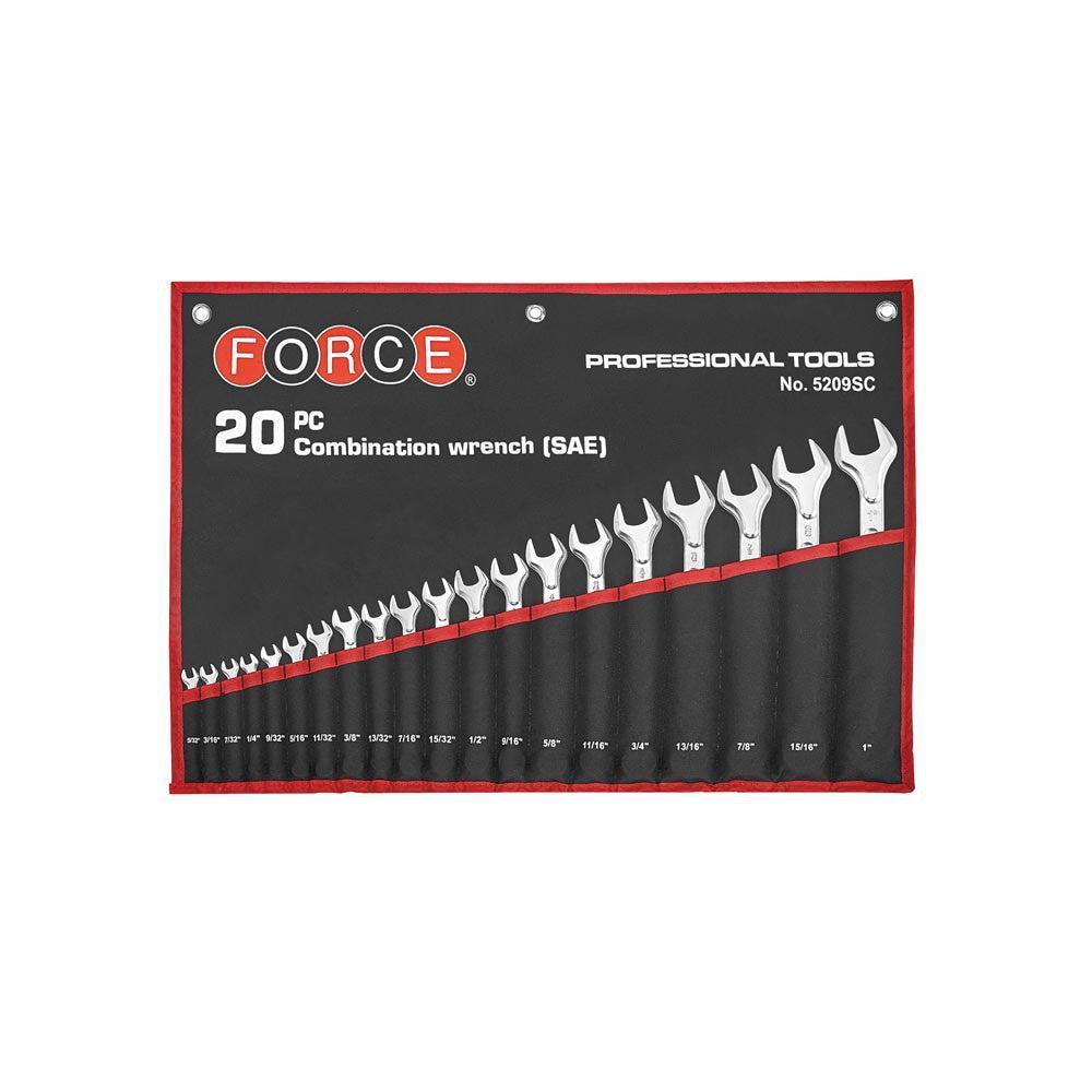 20pc Combination wrench (SAE) (cloth bag)