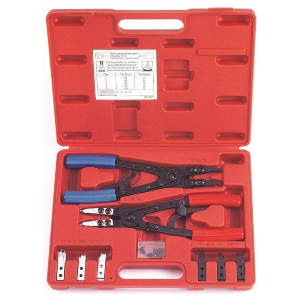 20pc Internal-external circlip pliers set