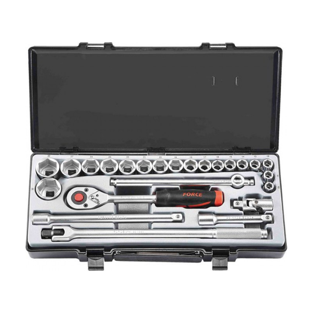 24pc 1/2" 6pt. Flank socket set