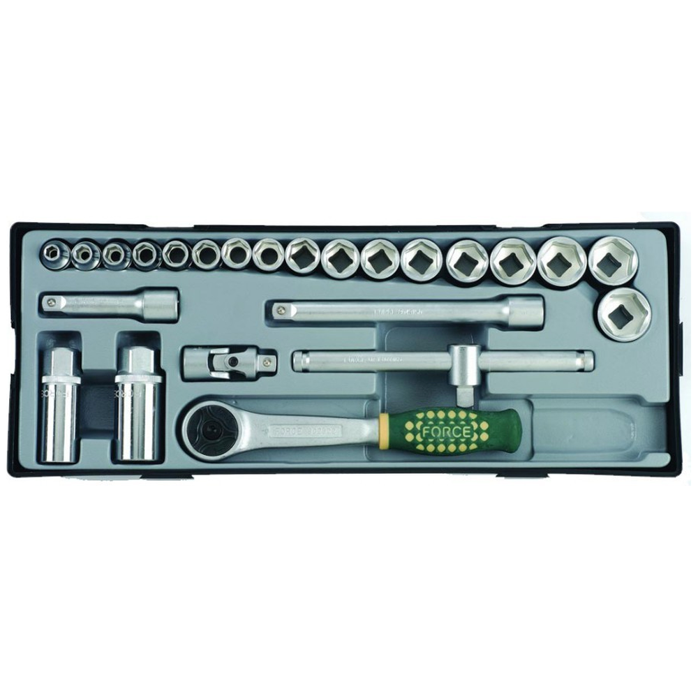 24pc 3/8" 6pt. flank socket set