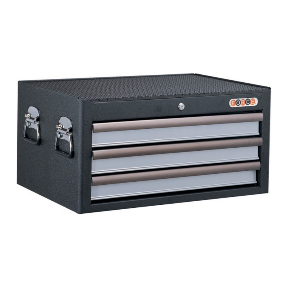 3-drawer black tool box