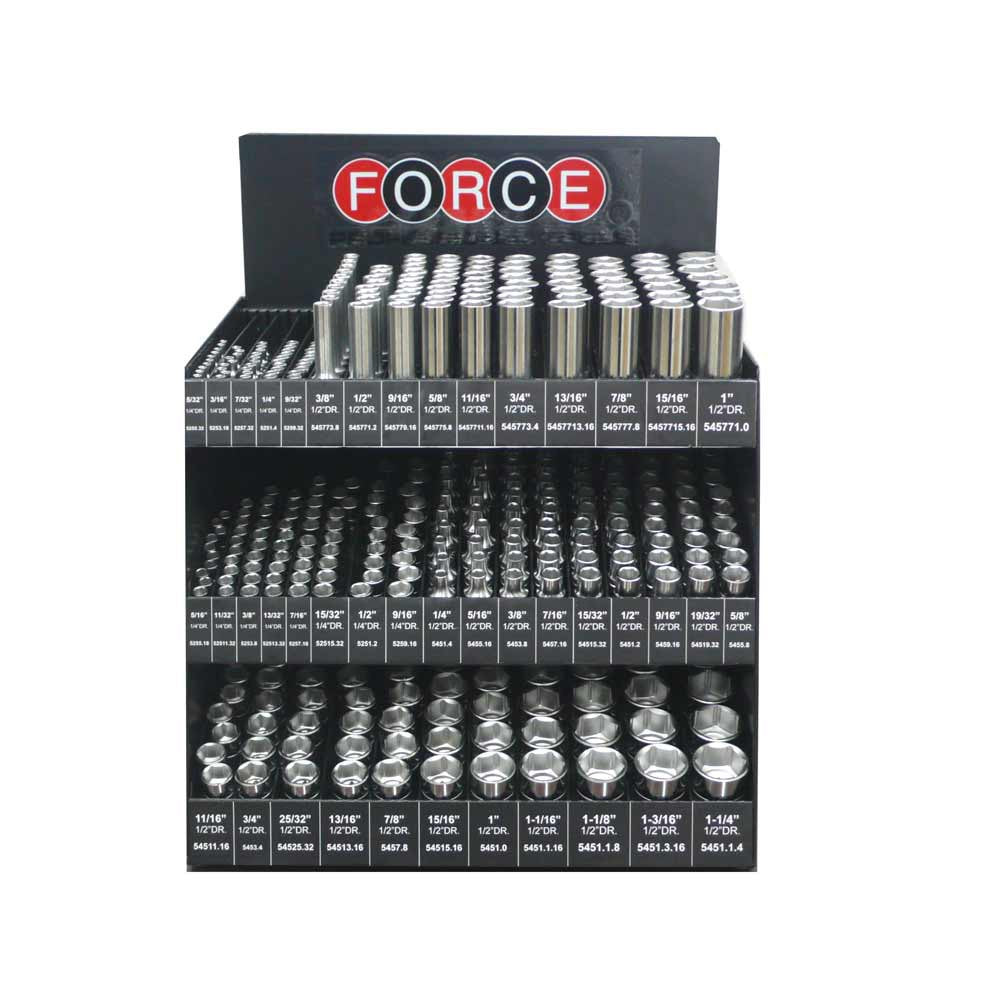3-layer socket display shelf with 408pcs tools (SAE)