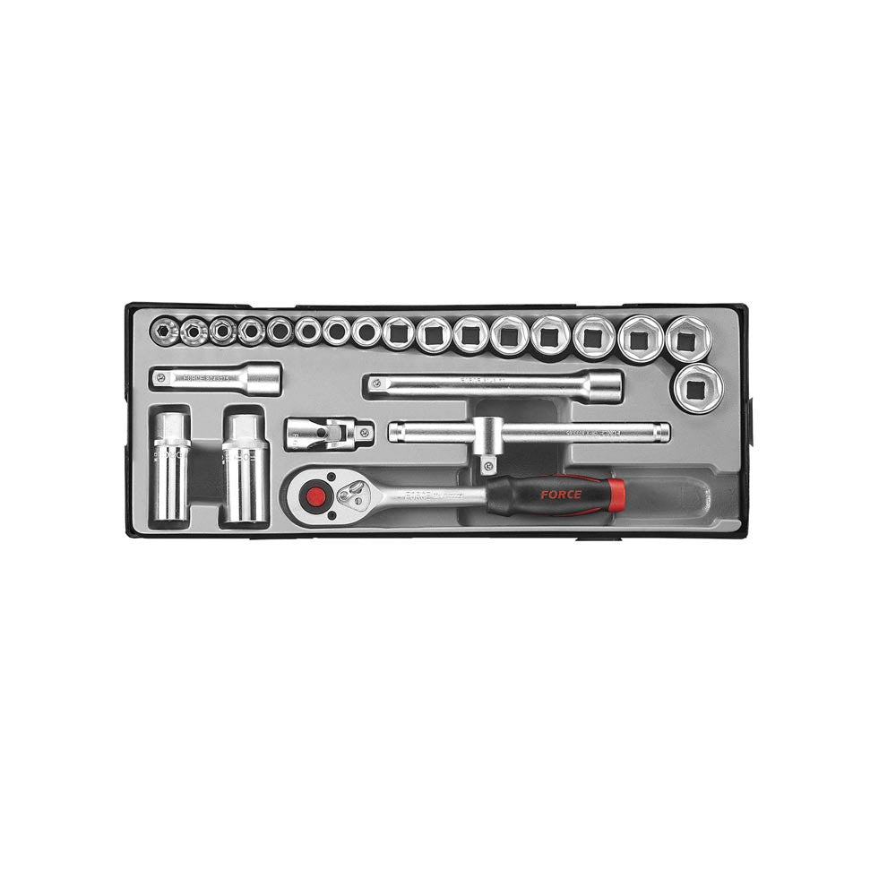 3/8" Doppenset 6-kant 24 delig