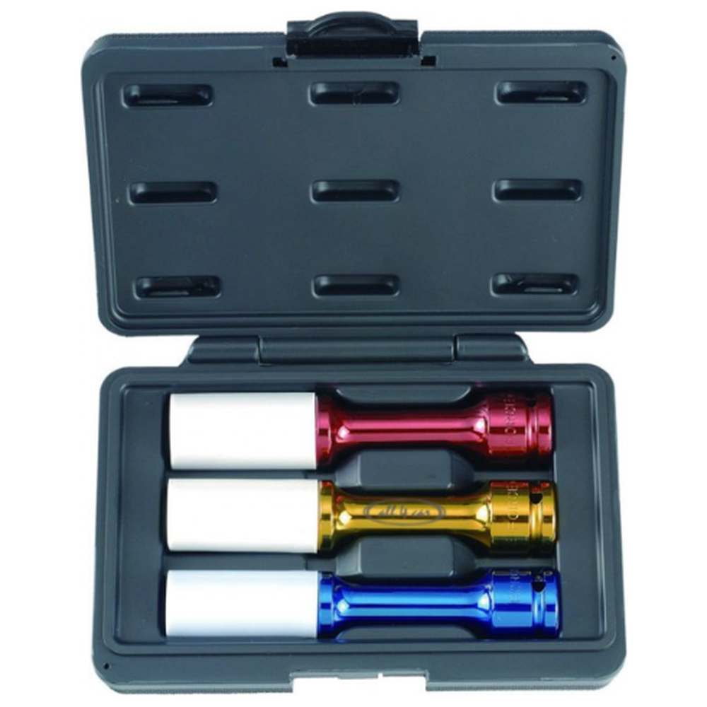 3pc 1/2"DR. Wheel nut deep impact socket