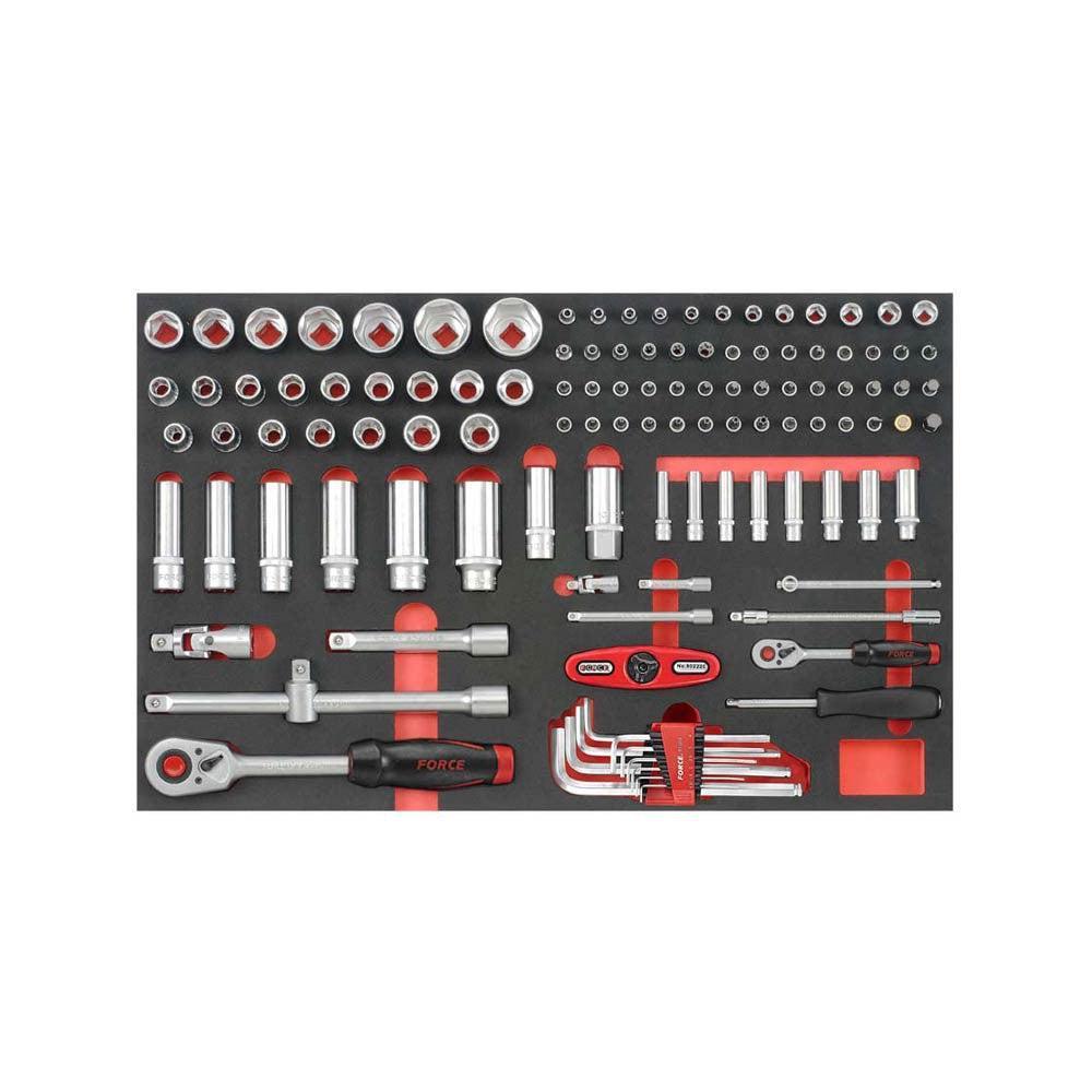 Red 8-drawer trolleys with 233pcs tools (OnDemand EVA)