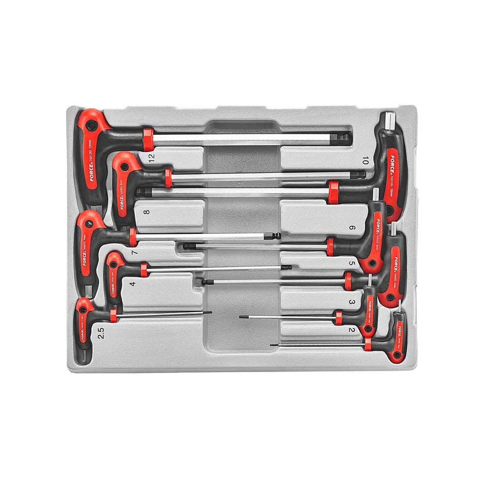 10pc Hex ball grip key set (dual material)