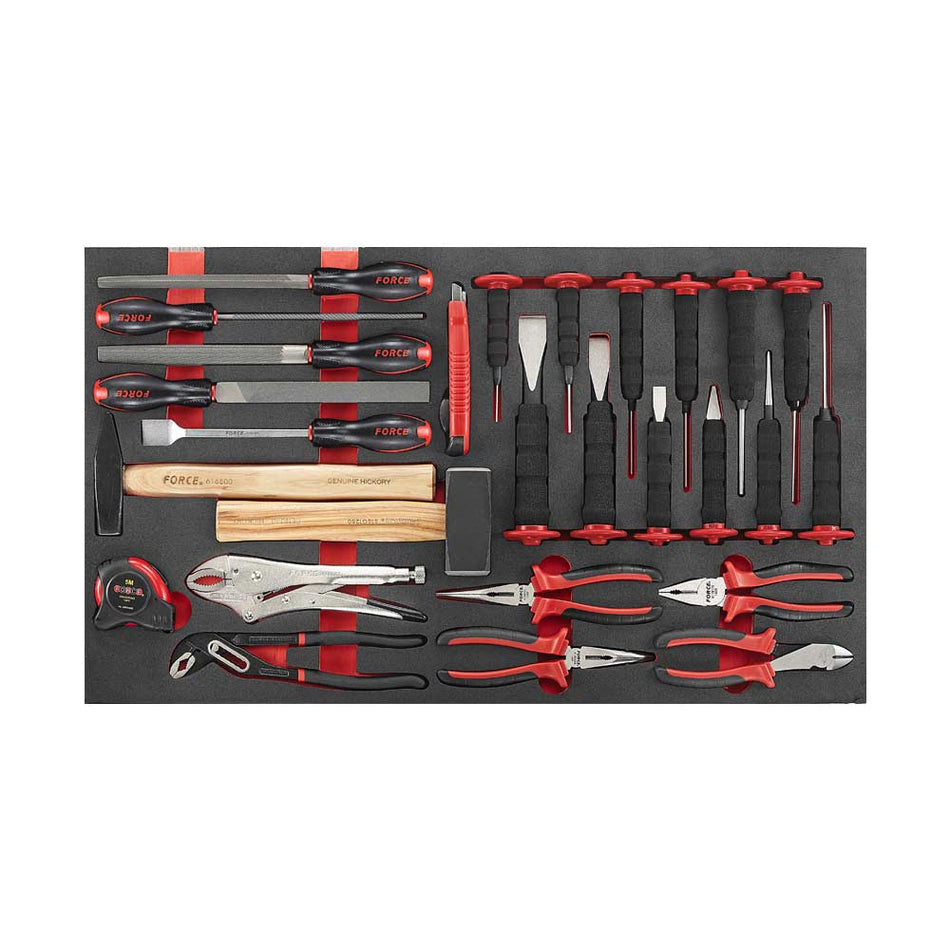 27pc Pliers, hammer, chisel and file set  (10318 EVA)