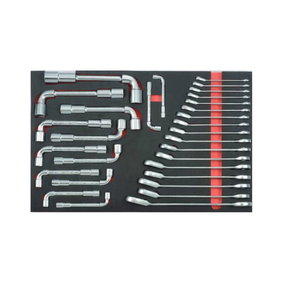 30pc Angle wrench & reversible gear wrench set (EVA)
