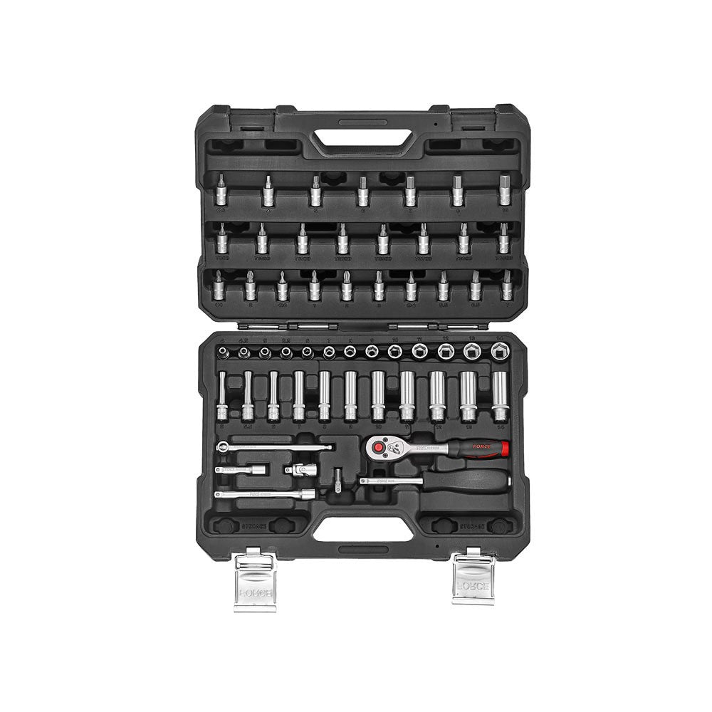 56pc 1/4"DR. 6pt. Flank socket combination set