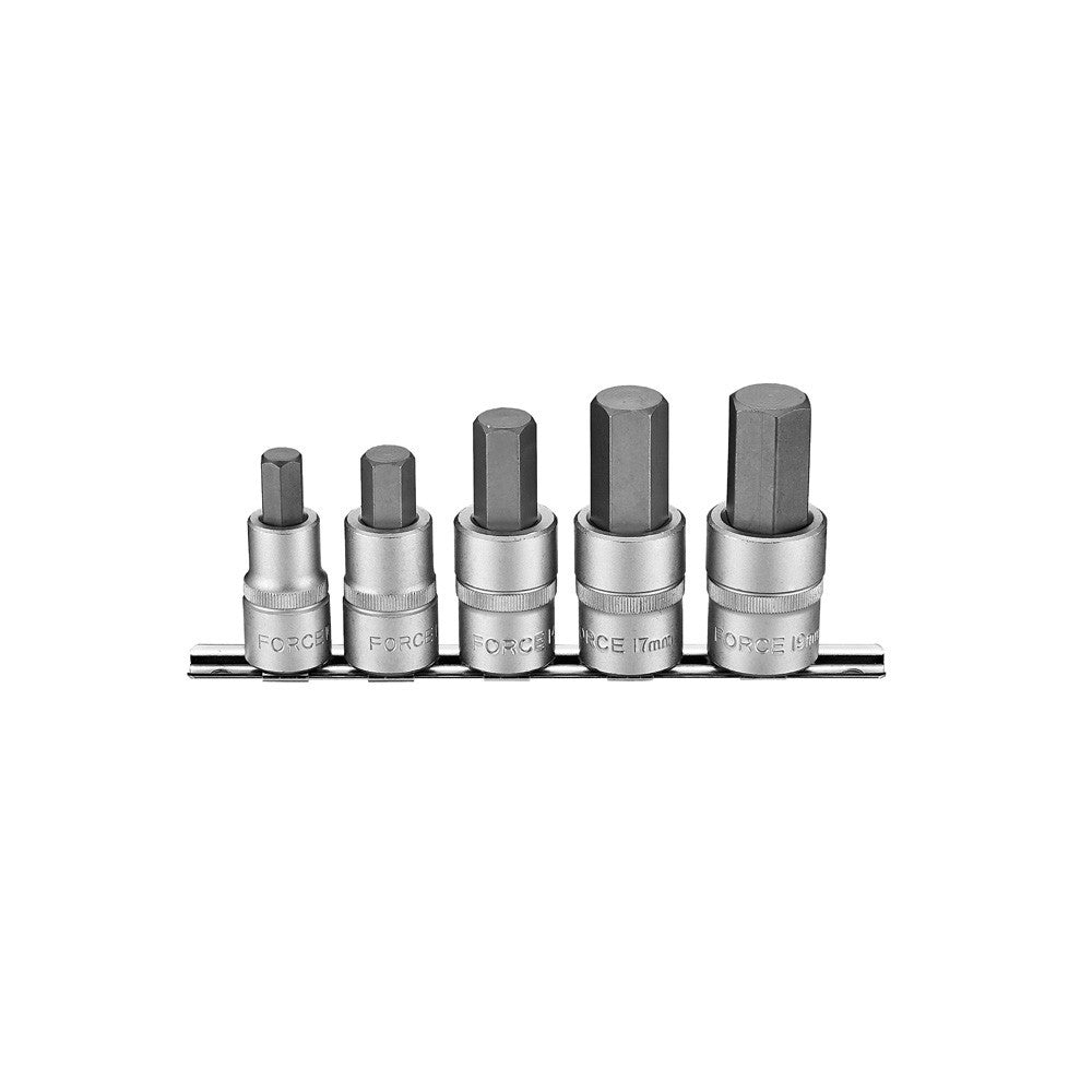 5pc 1/2" Hex socket bit