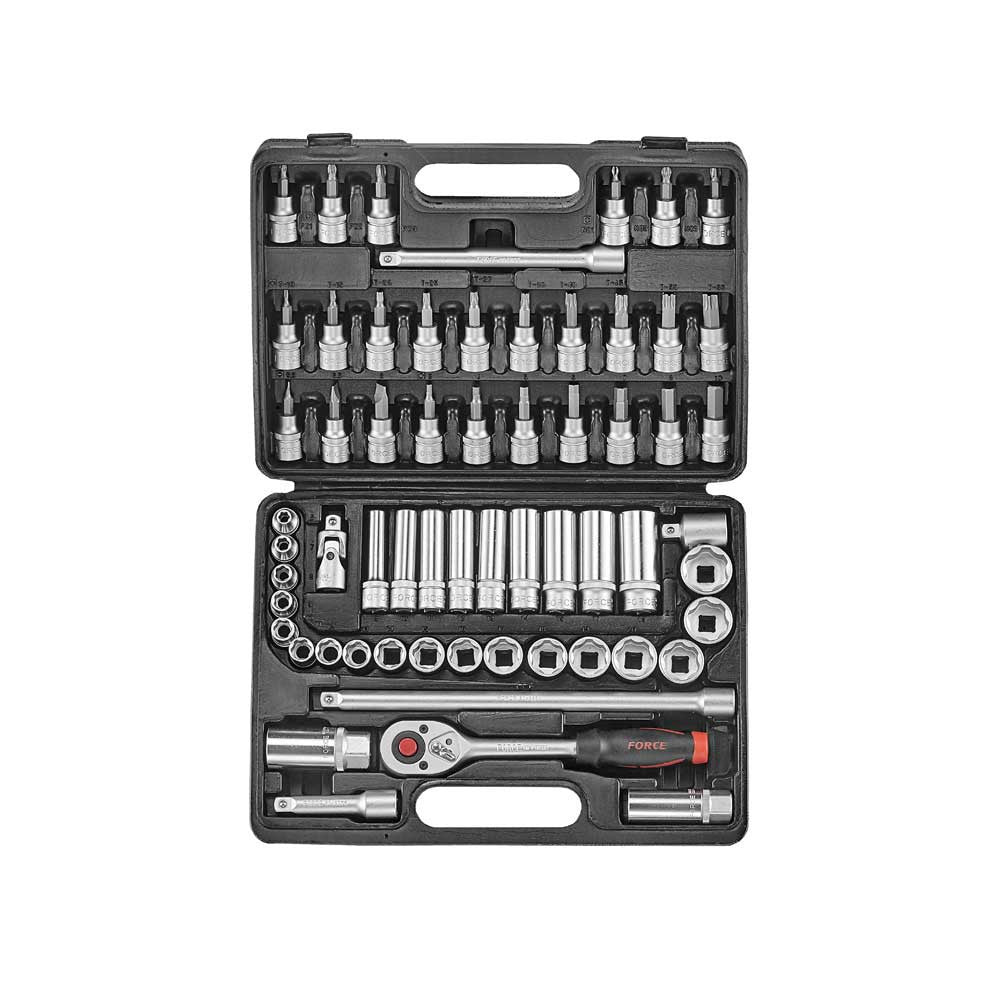 61pc 3/8" 6pt. Flank socket set