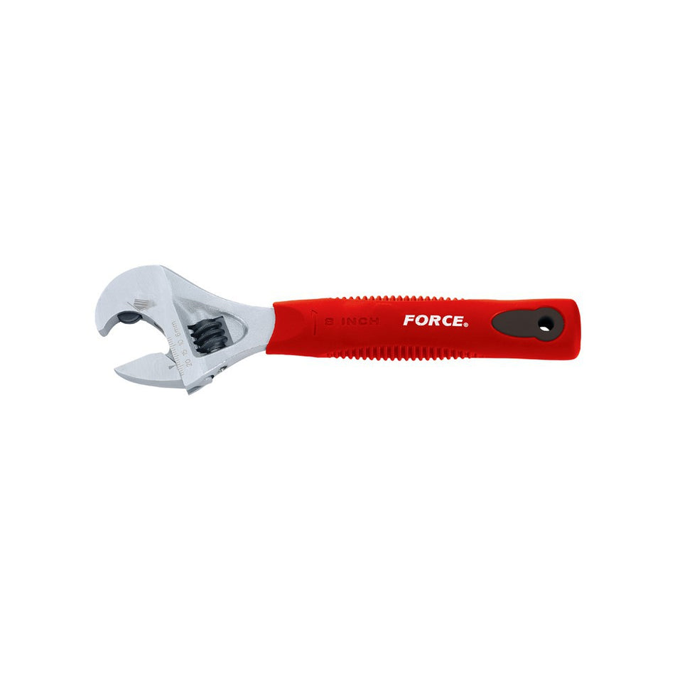 Ratchet-function adjustable wrench 8"