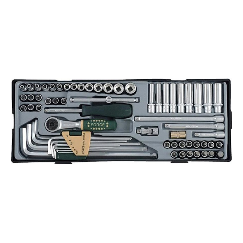 65pc 1/4" 6pt. Flank socket set