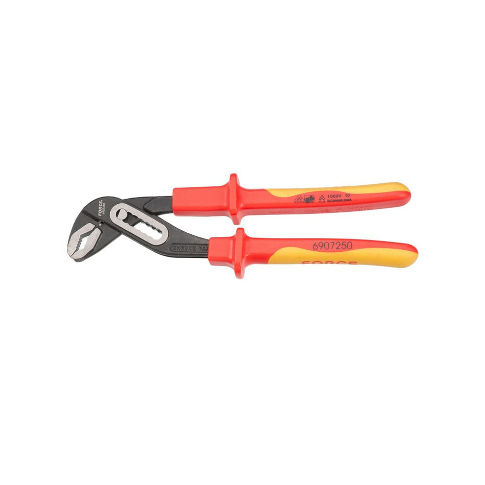 Insulated water pump pliers (Curved jaw) 10"