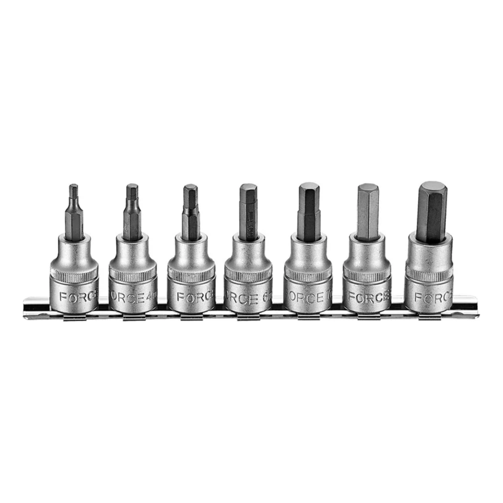 7pc 3/8" Hex socket bit