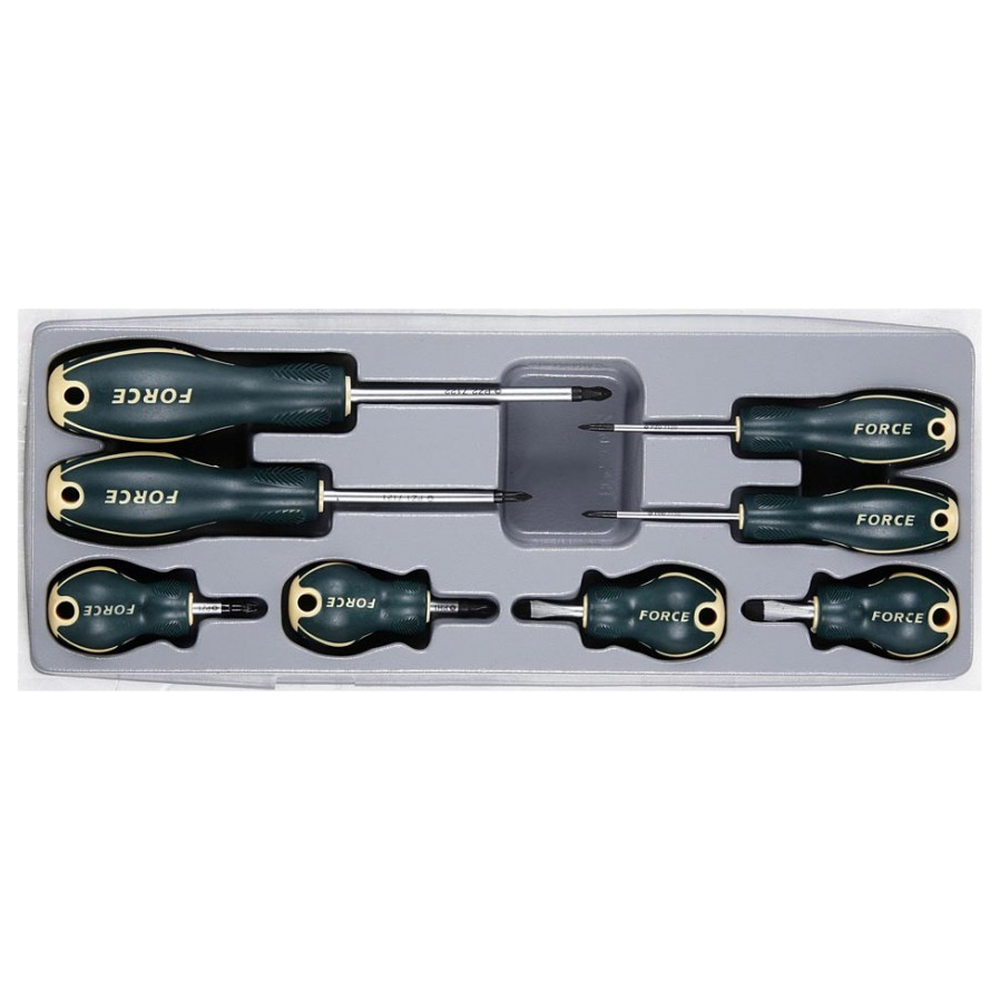 8pc PH, PZ & Slotted screwdriver set