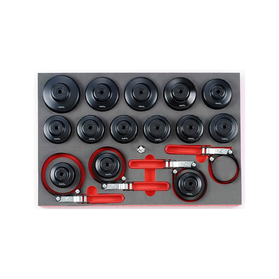19pc Cup & swivel oil filter wrench set (EVA 50217)