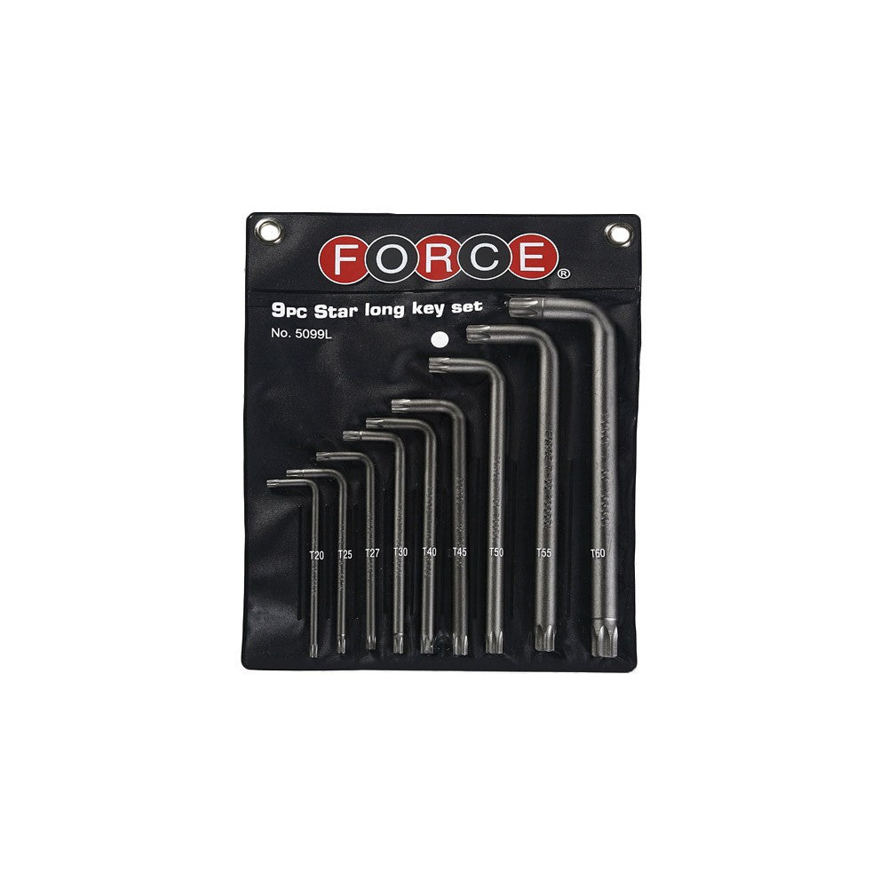9pc Star tamperproof long key set