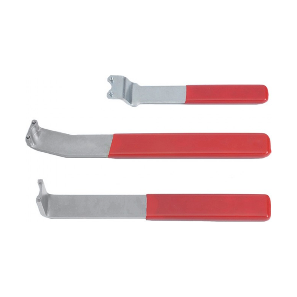 Adjusting tensioner belt set