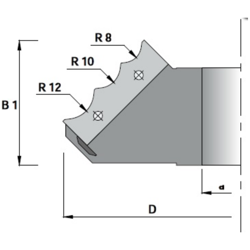 Afrondfrees multiprofiel K405-D