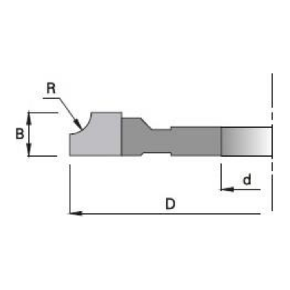 Afrondfrees onderdraaiend