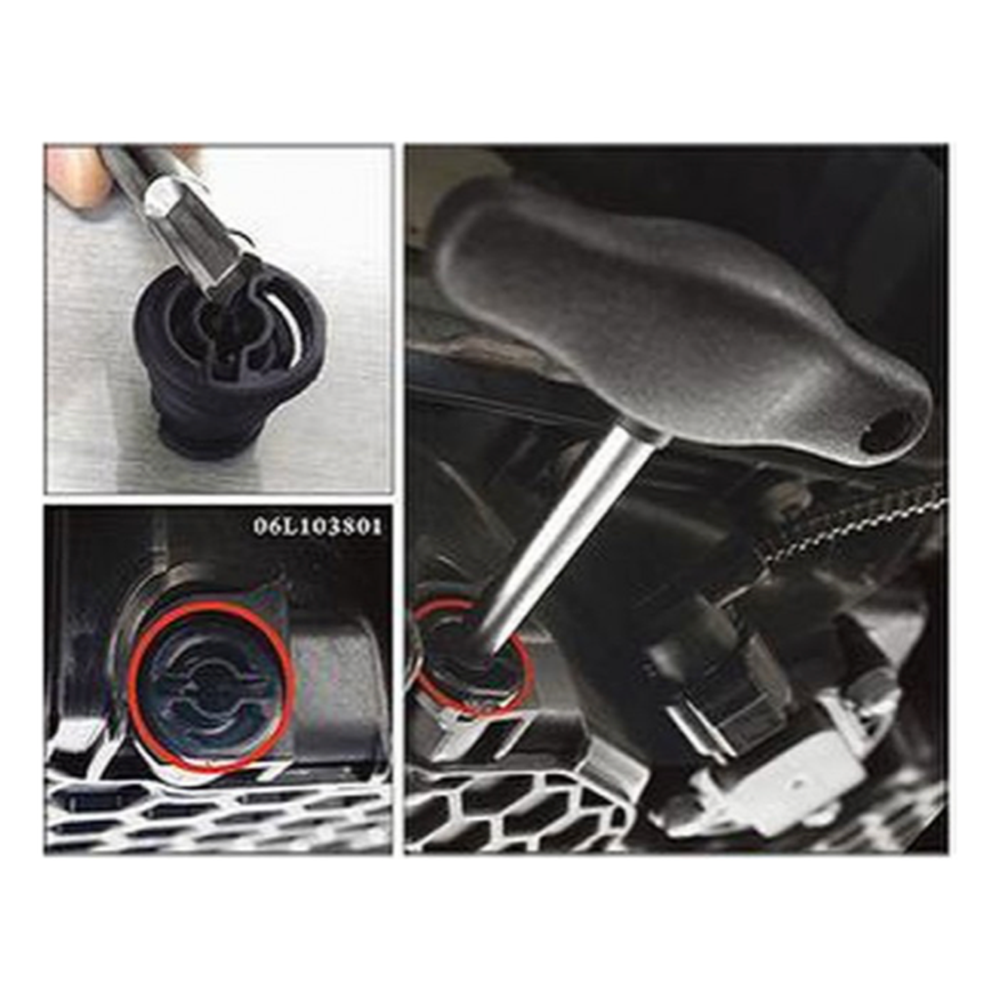 Assembly tool for plastic oil drain plug (VAG group )