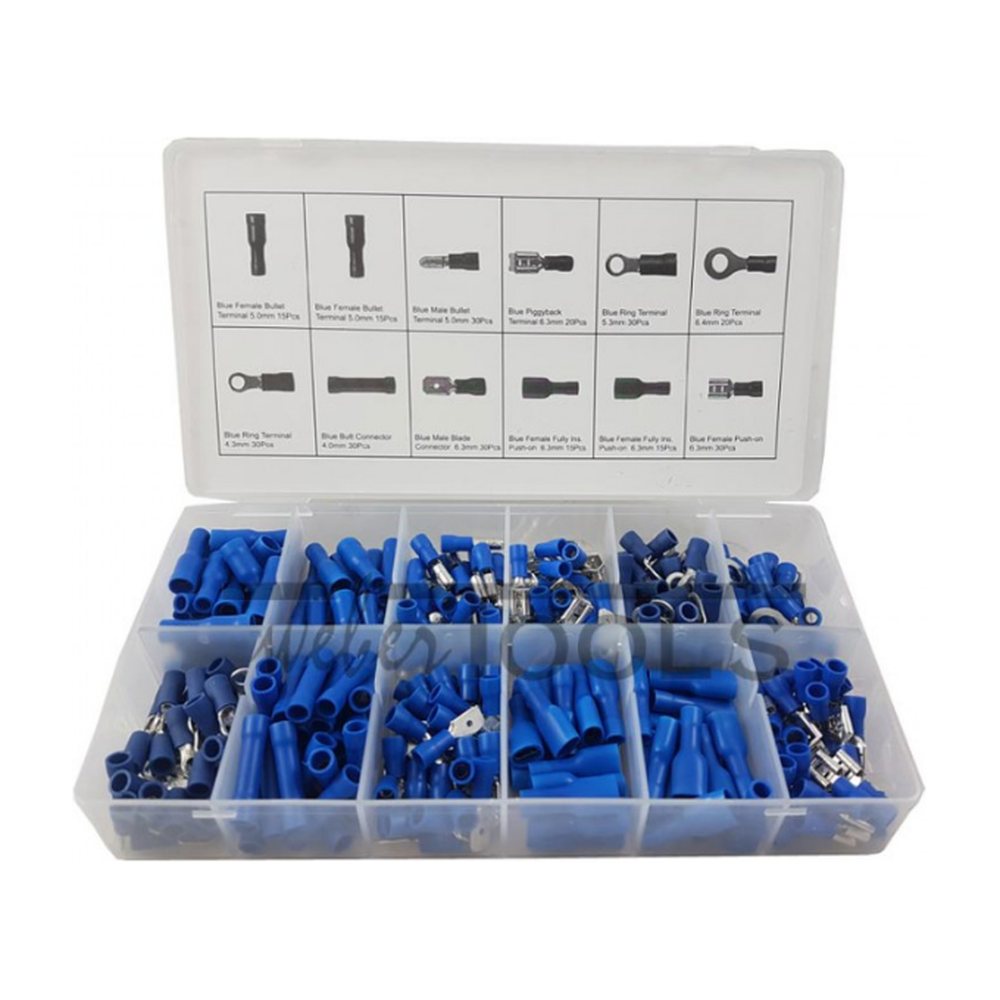 Assortiment Kabelverbinders blauw 280 pcs