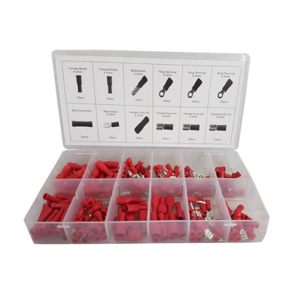 Assortiment Kabelverbinders rood 260 pcs