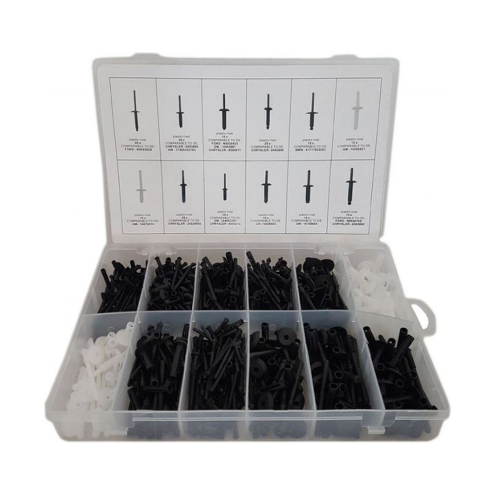 Assortiment Plastic blindklinknagel 235 pcs