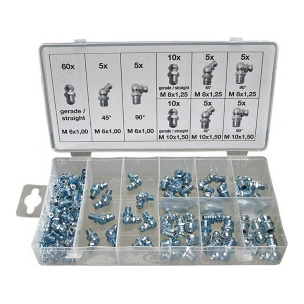 Assortiment Smeernippel assortiment metrisch 110 pcs