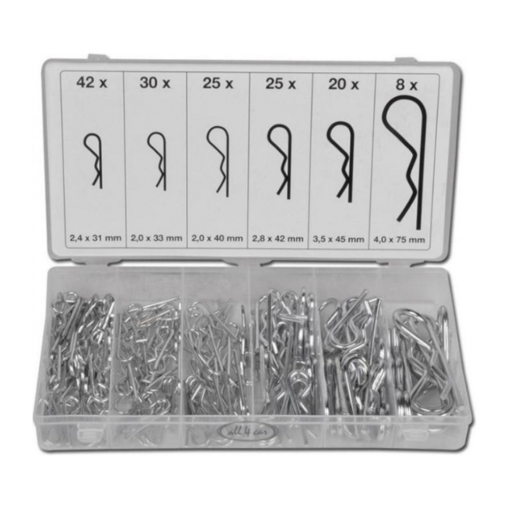 Assortiment Spring split pin assortiment 150 pcs