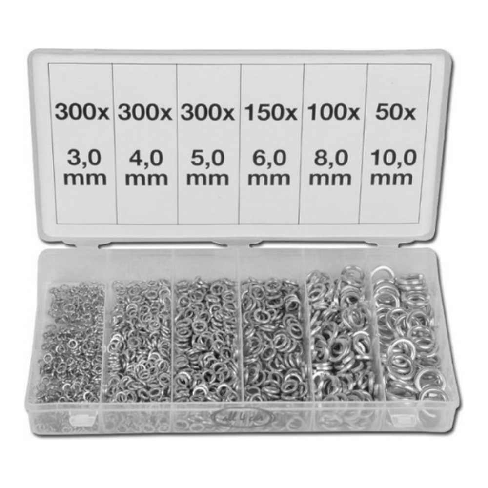 Assortiment Veerringen / sluitringen 1200 pcs