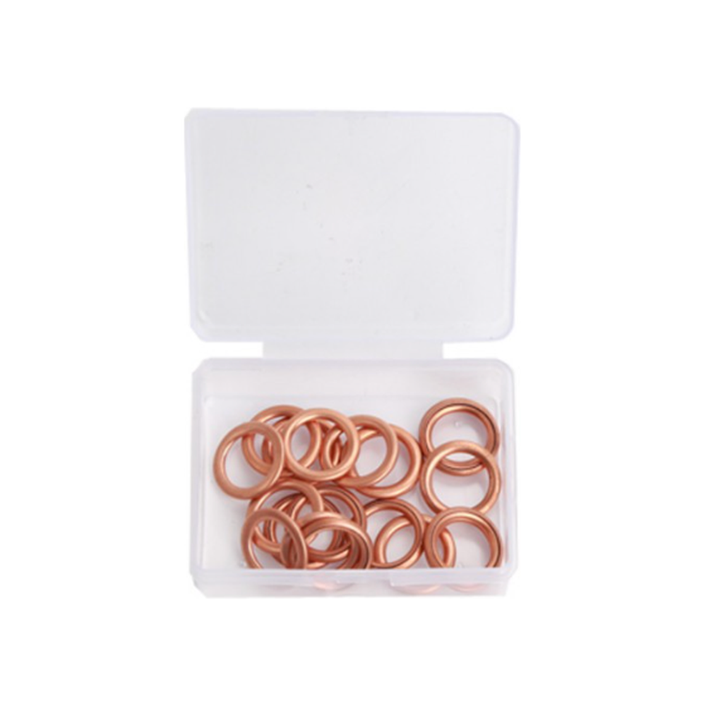 Assortiment gevulde koperen carterplugringen 20st