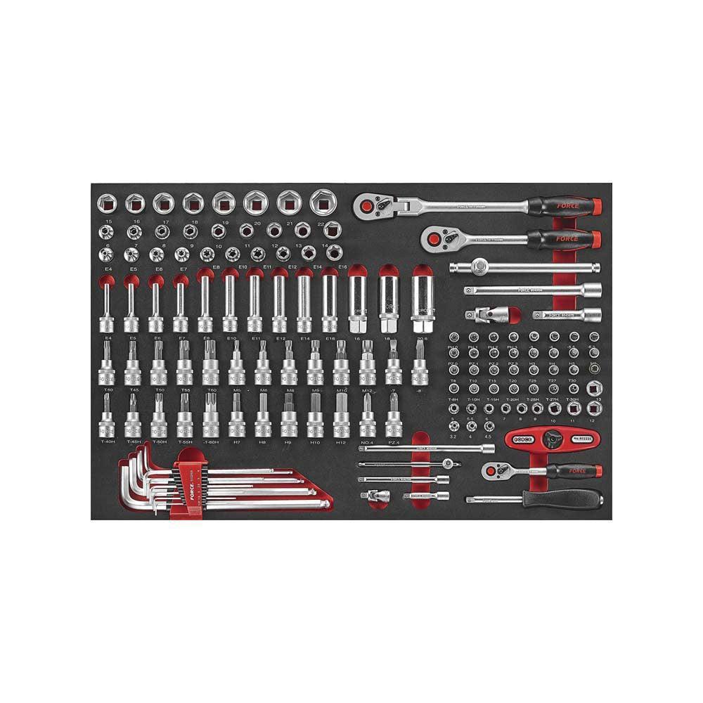 Blauwe Gereedschapswagen 8-lades met 415-delig gereedschap (EVA)