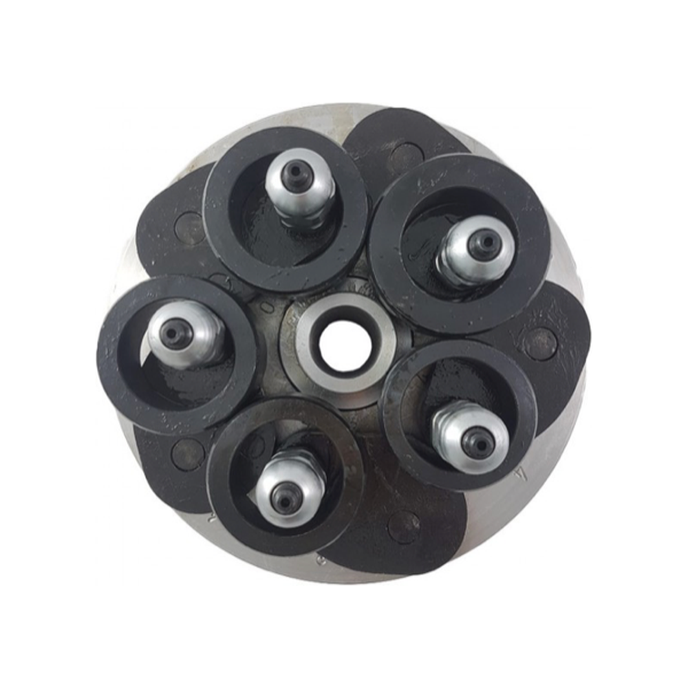 Conic tool for blind rims with five adjustable conic pins and central hole