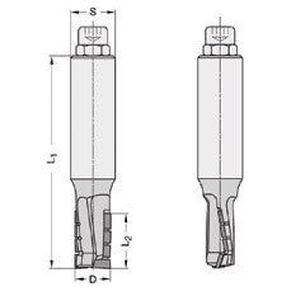 Diamant groeffrees DP Z=2 15540 spiraalvormig